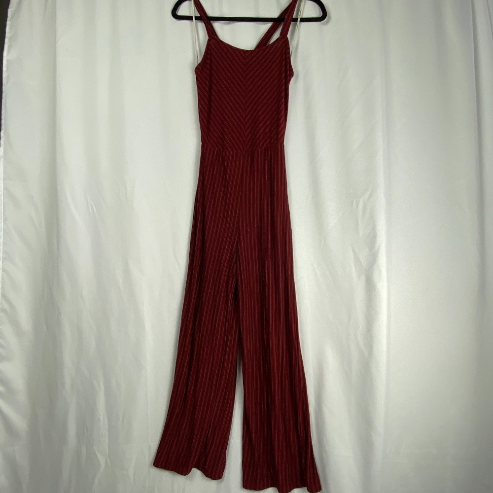 Rolla Coster Red Striped Jumpsuit Sz Medium
